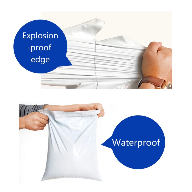 BornFeel Small Poly Mailers Envelopes 6 x 10 100pcs Self-Sealing Shipping Bags Mailing Bags Waterproof and Tear-Proof Shipping Bags White with 2.5 Mil for Accessory Photo Jewelry Makeup Small Businessâ€‹ - Image 4